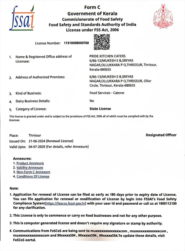 Thrissur Municipal Corporation License